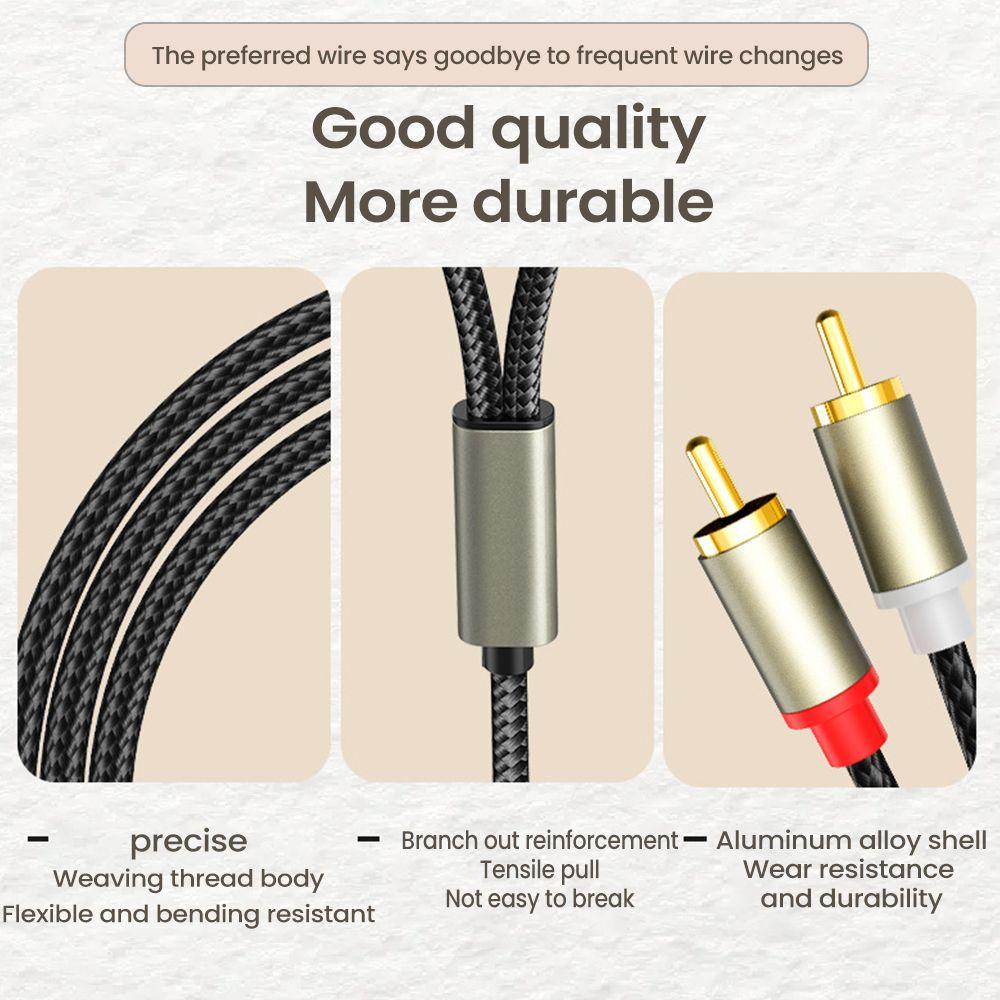 Усилитель динамика мобильного телефона Кабель-конвертер Type C на 2 RCA Aux Аудиокабель