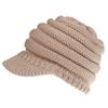 Женская однотонная вязаная бейсбольная шапка с открытым хвостом для катания на лыжах