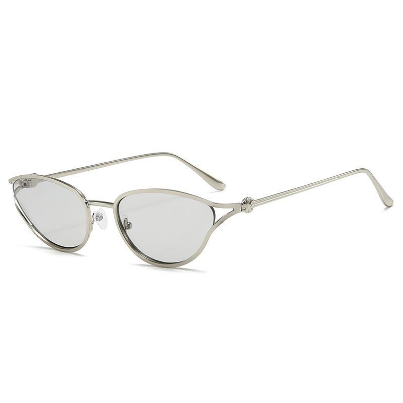 Cat Eye Small Frame Metal Uv400 Protection Fashion Sunglasses Unisex