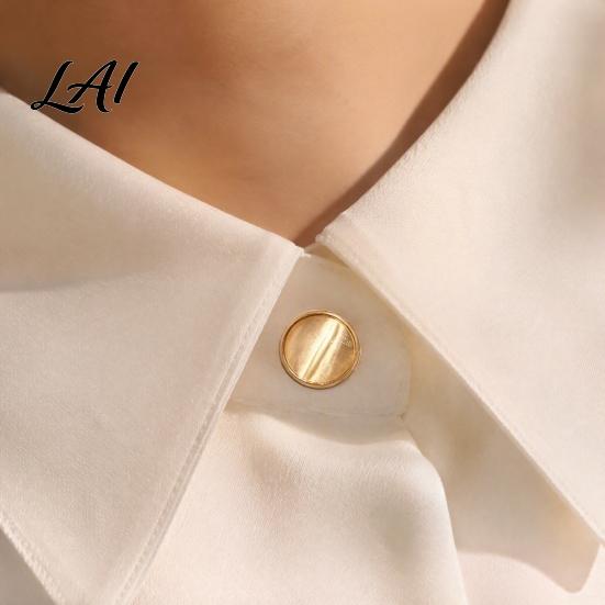 Safety Button Pin 2Pcs Faux Pearl Magnetic Clothes Button Fake Cat Eye Stone Brooch No Sew for Shirts Scarf Shawl Clothing Decorative