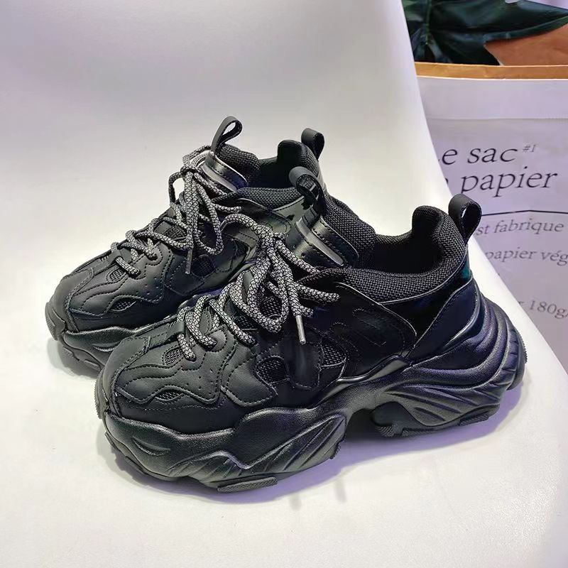 Модные весенне-осенние туфли-поп-модницы, женские зимние жареные уличные туфли с толстой подошвой, женские повседневные кроссовки Hundred