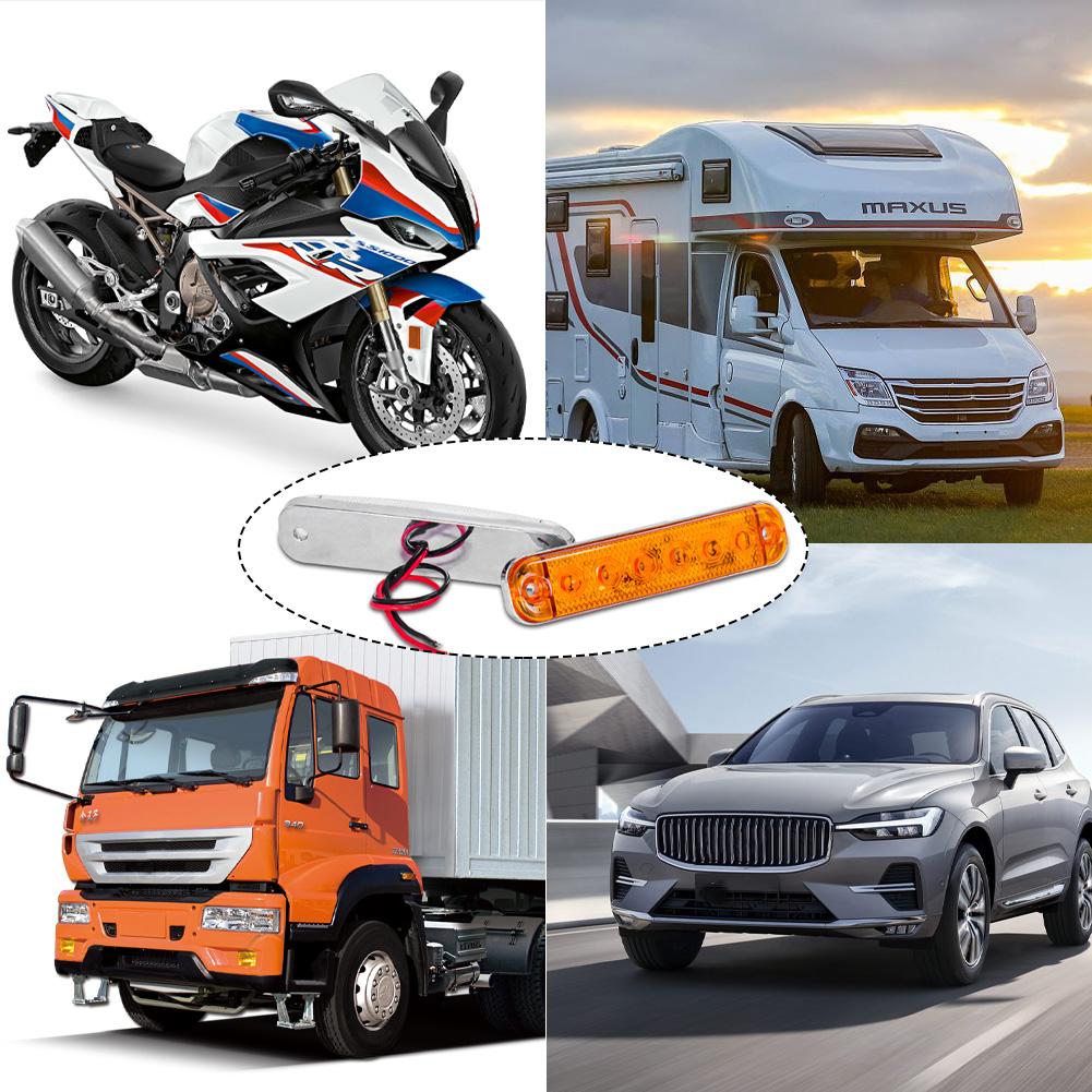 12 В - 80 В 6 светодиодов габаритный фонарь для прицепа, предупреждающие линзы, мигающие огни, габаритный фонарь для грузовика, маркер