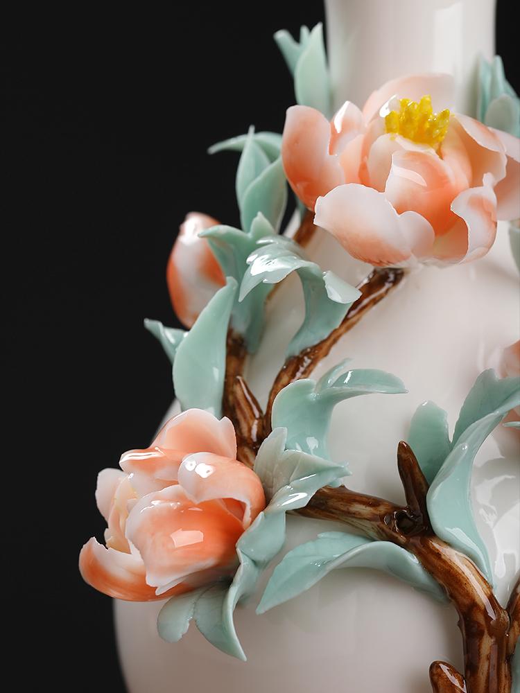 Керамическая ваза ручной работы Украшения для дома Украшения для стола в гостиной Цветочная композиция маленькая фарфоровая ваза