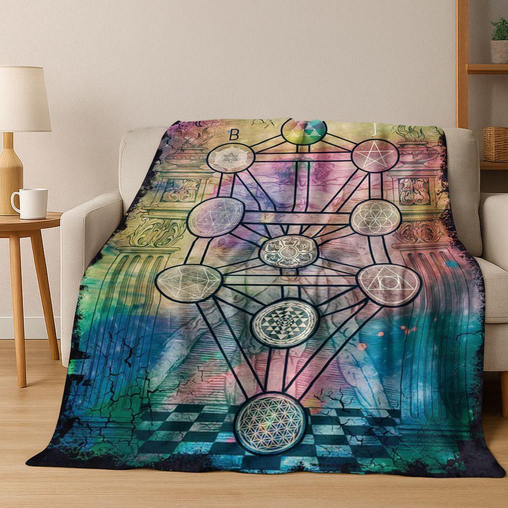 Bohemia Yoga chakra Mandala Spirit Meditation Flannel Blanket,Cozy Soft Throw Blanket for Home Bedroom Bed Sofa Cover Gift Kid