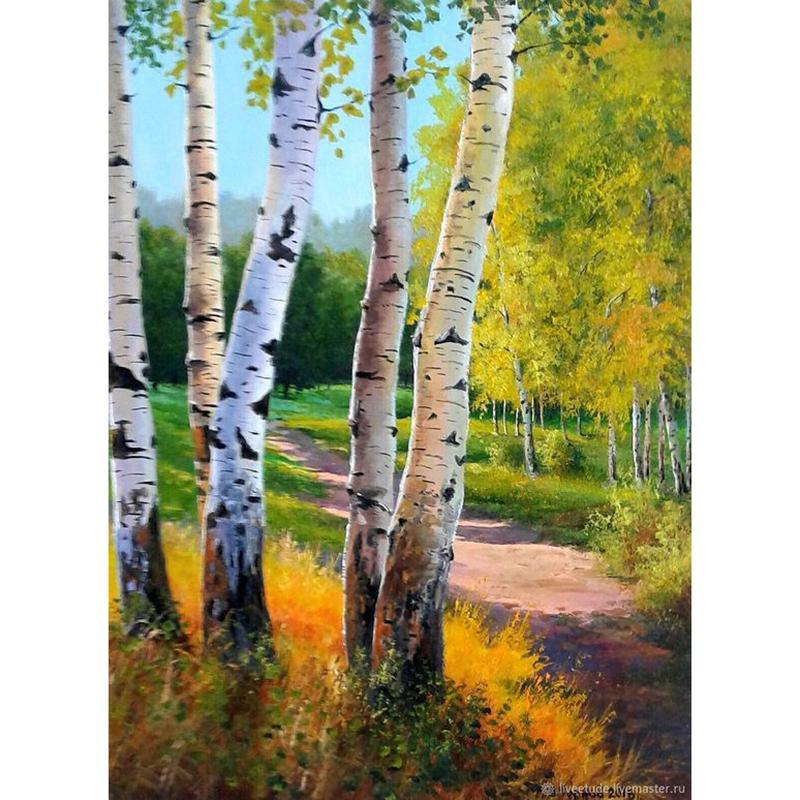 DIY Forest Scenery 5D Diamond Painting Full Round Drill Scenic Diamond Embroidery Cross Stitch Mosaic Kits Wall Art Home Decor