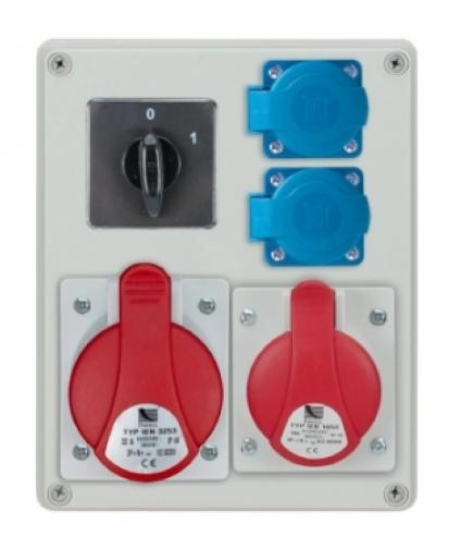 Distribution board R-Box 240 1X32A/5P 1X16A/5P 2X250V, Switch 0/1 Ip44 B.1094W