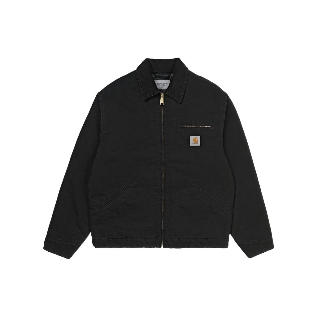 Carhartt WIP OG Detroit Aged Canvas Jacket Black/Black Men Streetwear I027358-00E-3K