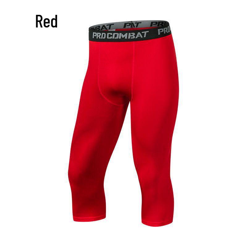 Men's Summer Tight Fitness Running and Swimming Capri Trunks