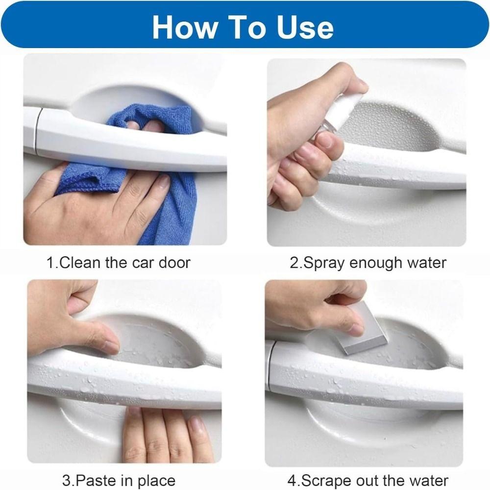 4pcs/10pcs Invisible Car Door Handle Protector Paint Protection Film Exterior Protection