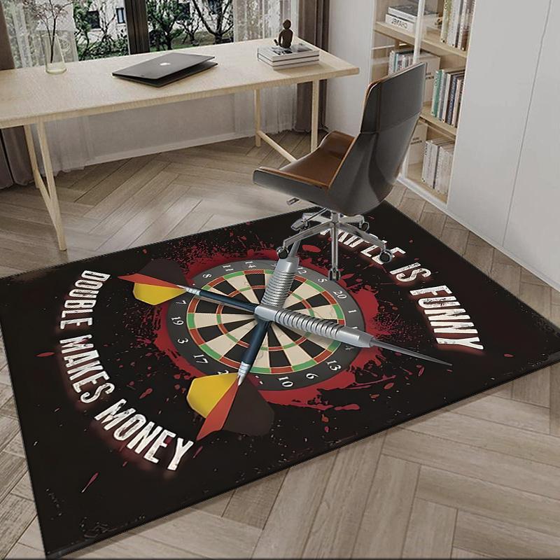 Throw darts Printed Carpet, Kitchen Rugs, Yoga Mat, Non-Slip Mats, Rug for Bathroom, Living Room bedroom, Camping Rugs Christmas Gift