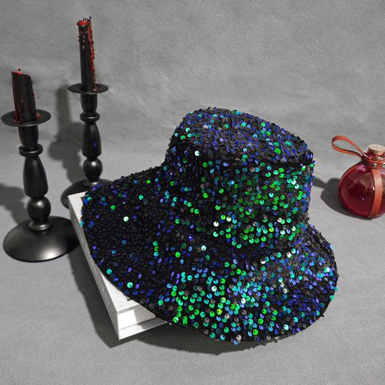 Shiny Sequin Bucket Hat for Women Glitter Bling Disco Hat Sparkly Party Rave Fisherman Cap Outdoor Sun Hat for Beach Travel
