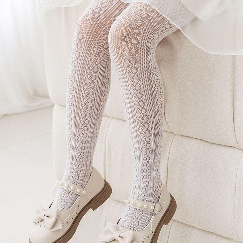 Нейлоновые чулки для девочек, эластичные, мягкие, чулочно-носочные изделия, новые сетчатые колготки для детей