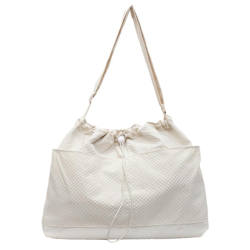 Повседневная сумка-тоут женская 2025 новая мода корейский ленивый стиль тканевая сумка большой вместимости для поездок на работу на плечо сумка-мессенджер