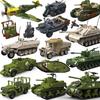 Военные Танки Стюарт SdKfz251 Панцер VI Шерман Армия США Цюань Гуань WW2 Фигурка Солдата Строительный Блок Кирпич ребенок Детская Игрушка
