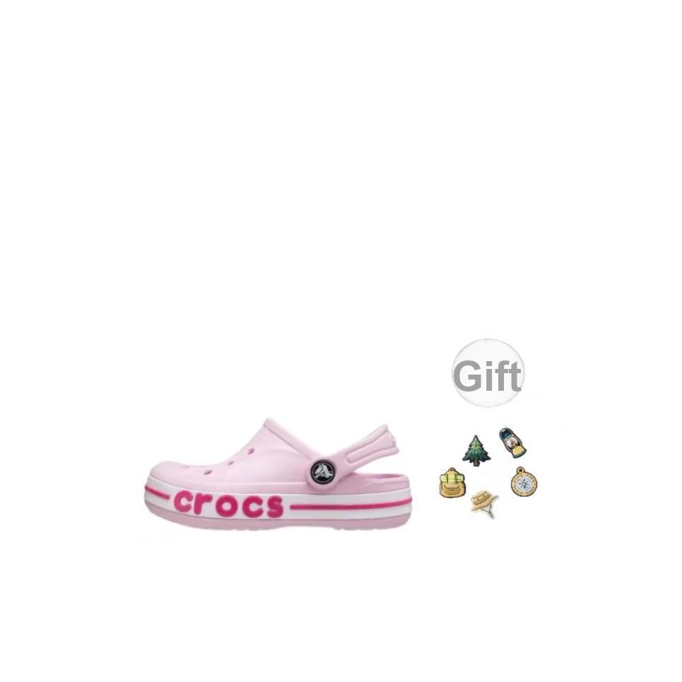 Crocs Bayaband Удобные Универсальные Нескользящие Дышащие Детские Сандалии Детские Сандалии Розовые 207019-6TG