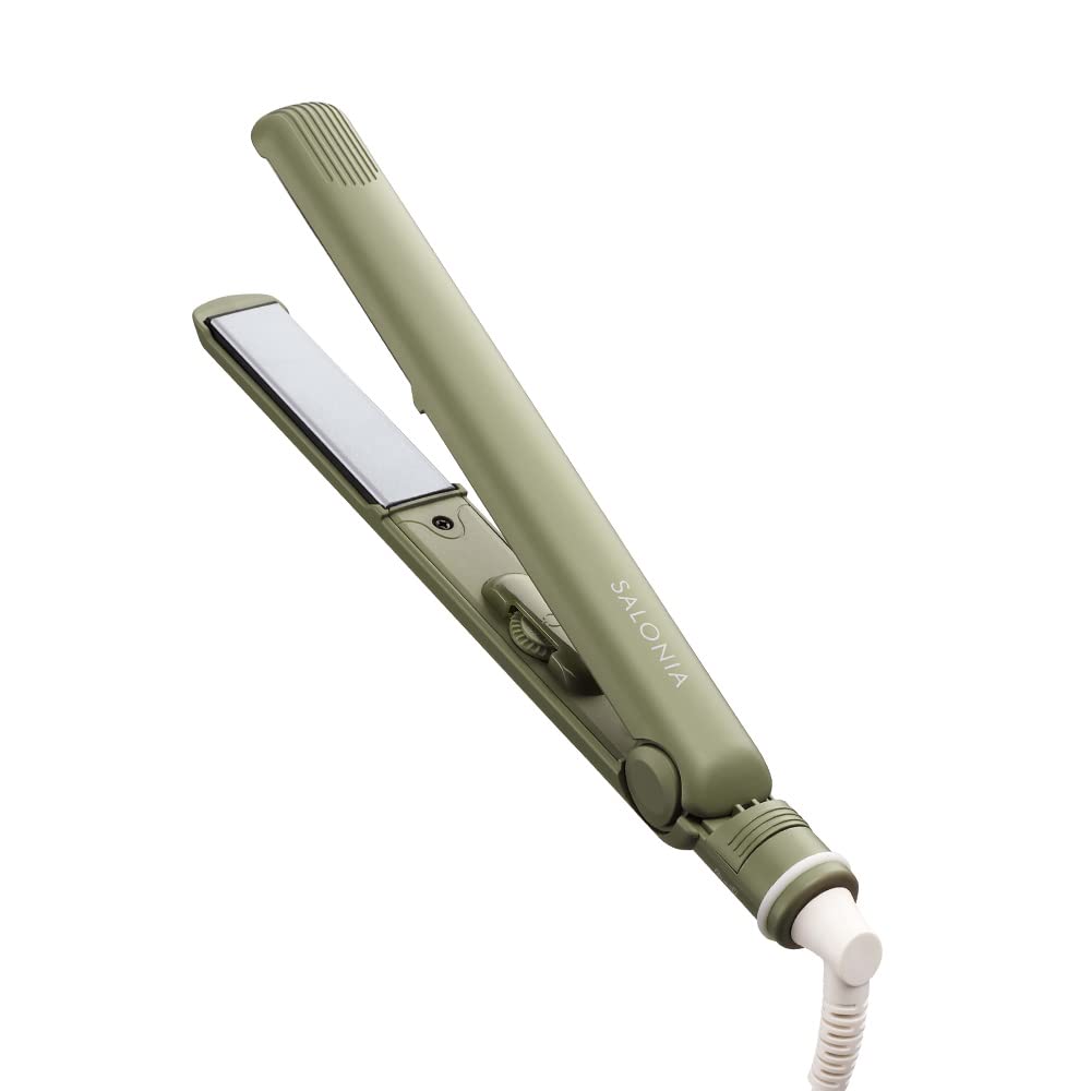 [2022 Fall/Winter Limited Edition] SALONIA You & Me Hair Straightener, Olive, 24mm, International Compatible, Professional Grade, Max 230°C