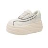 Leather platform white shoes women's 2025 summer new versatile height increase lightweight breathable board shoes casual sports shoes