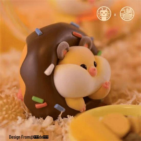 Модная игровая фигурка-брелок RIBOSE, слепой бокс, пушистый плюшевый хомяк