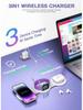 Foldable 3-in-1 Wireless Charger for Mobile, Apple Watch, Magsafe, Huawei