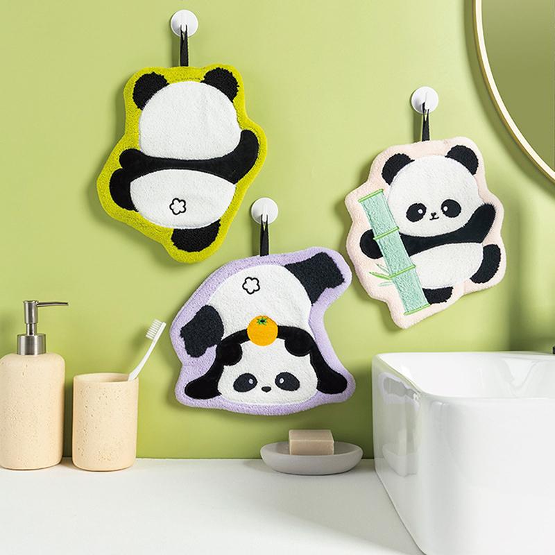 Cute Panda Hand Towel, Absorbent And Quick-Dry Towel, Thickened Towels For Kitchen And Bathroom, Multi-Purpose Towel For Home