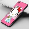 KT62 Cute Hello Kitty Case for Xiaomi Poco X6 X4 M5 M6 F5 F6 C65 C55 C50 C51 C40 Redmi Note 7 8 14C A3X 13C 12C 11 10A 9C Pro Black Sofe Cover