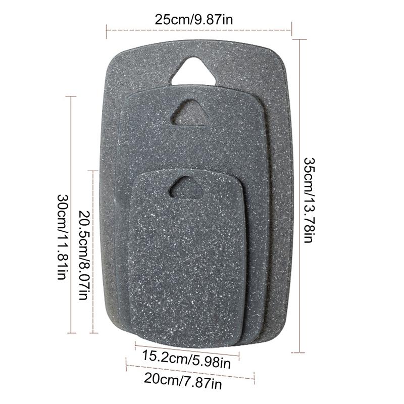 3шт/комплект пластиковая разделочная доска удобная ручка разделочные доски двухсторонние нескользящие сортированные разделочные доски кухонные наборы инструментов