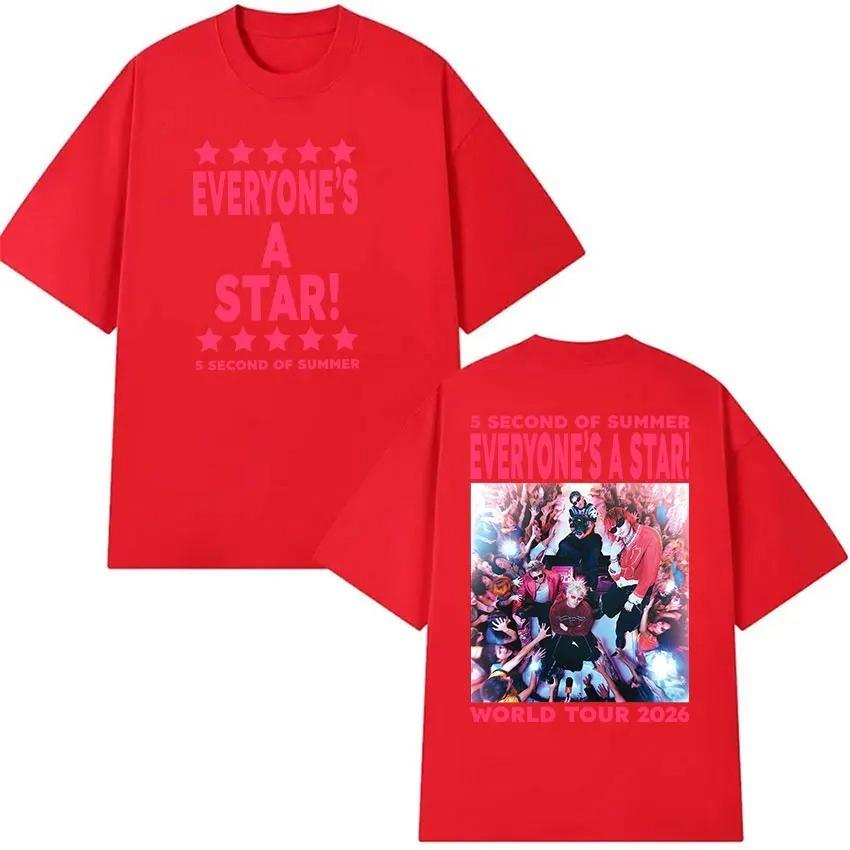 Seconds of Summer Everyones A Star Мировой Тур Мерч Футболка УНИСЕКС Женская Хлопковая Одежда Мода Хип-хоп С коротким рукавом