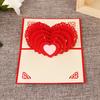 3D-всплывающая открытка в форме сердца Поздравительная открытка ко Дню святого Валентина Автоматическая всплывающая любовная открытка