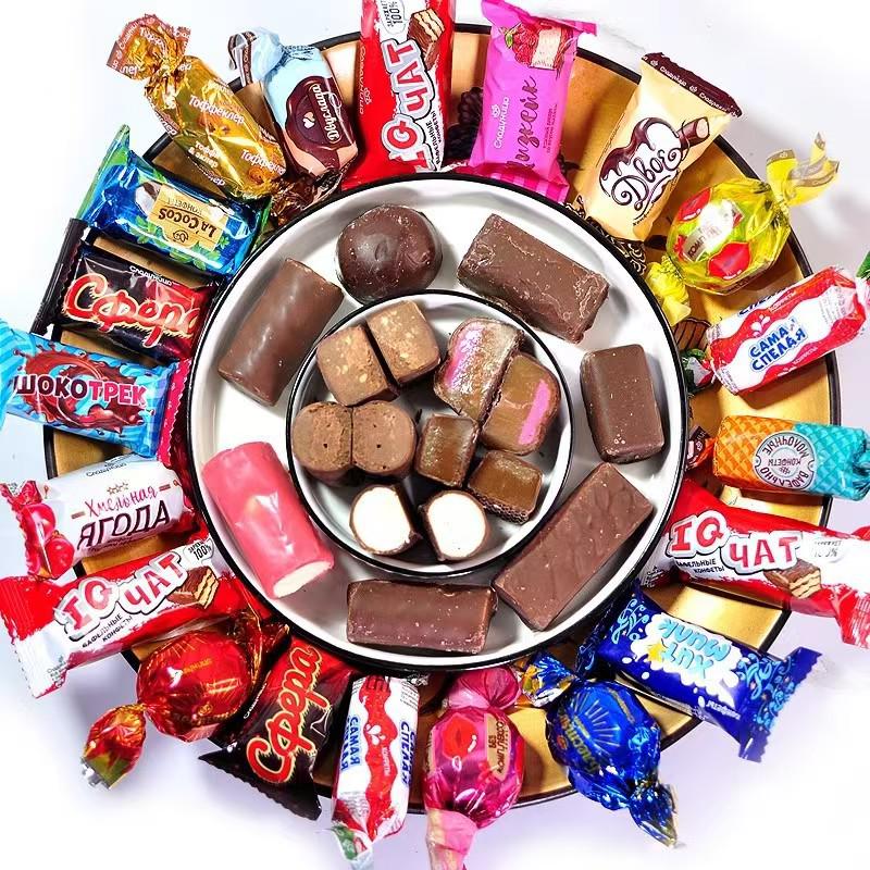 Russian Flavor Casual New Year Candy - Sweet, Not Greasy, 250g Bag