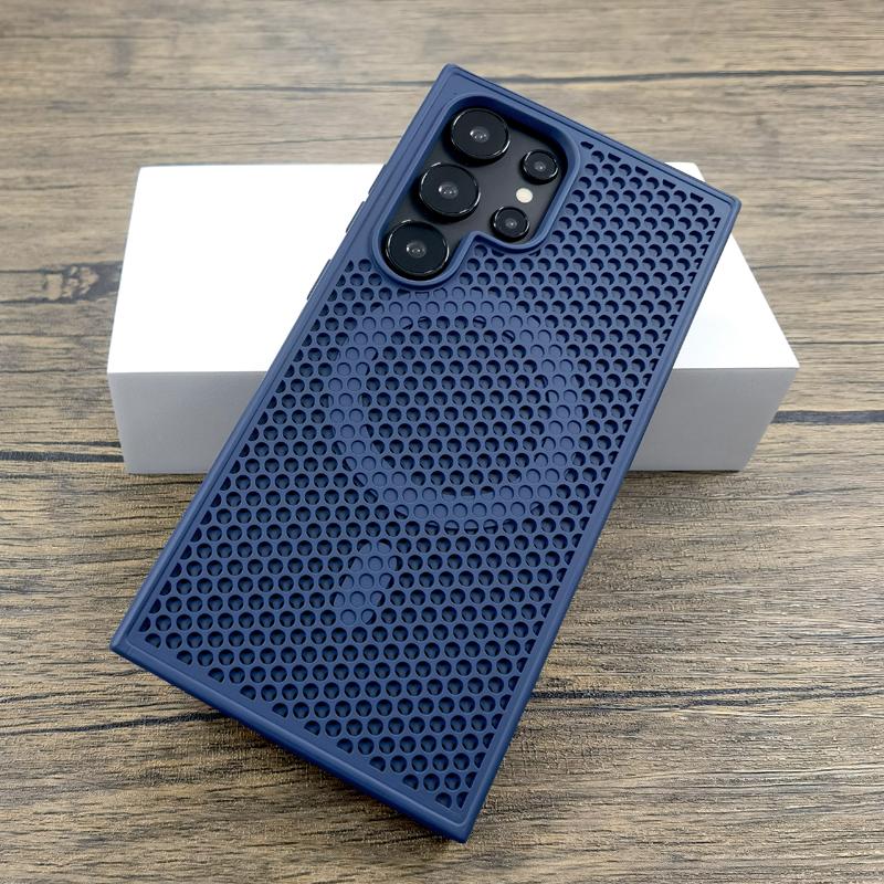Luxury Dissipate Heat Plastic Phone Case For Samsung Galaxy S25 S24 S23 S22 Ultra Plus S 24 23 22 S24Ultra For Magsafe Charge Phone Cover