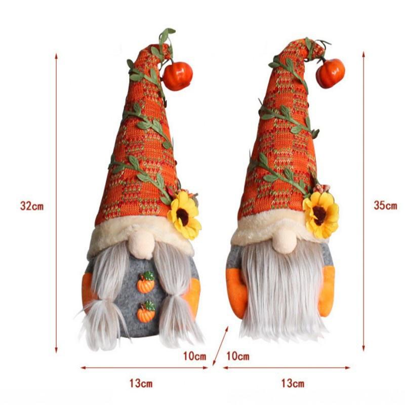 Осенний гном, тыква, подсолнух, шведский Nisse Tomte, эльф, гном, плюшевые украшения на Рождество, осень, Декор на День Благодарения