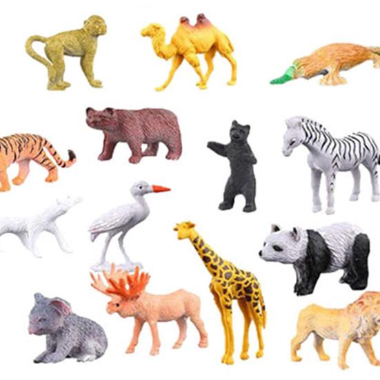 Фигурки животных Адвент-календарь 2024 Миниатюрные львы, панды, обезьяны, модели животных 24-дневный обратный отсчет Подарочная коробка для детей