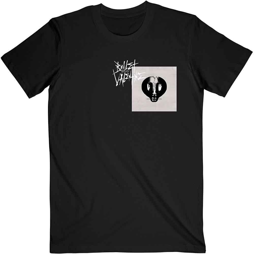 Bullet for My Valentine T Shirt Album Cropped Band Logo Official Mens Black S