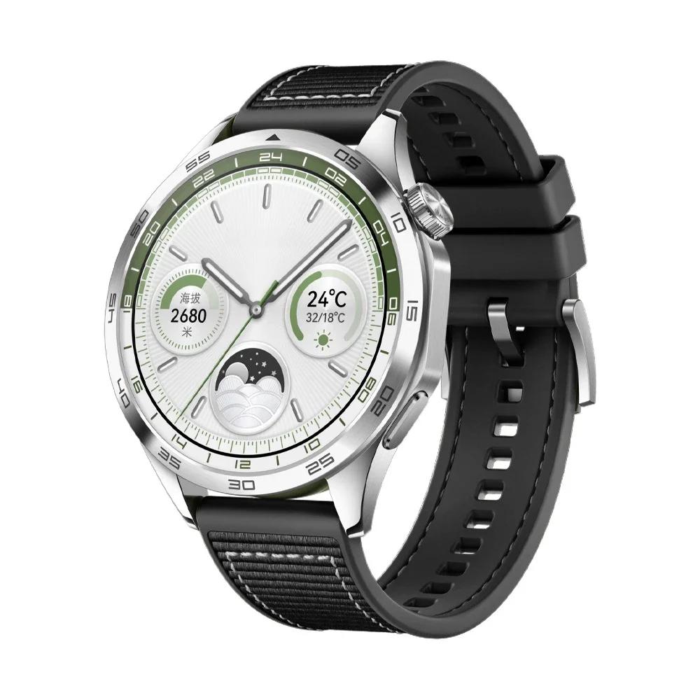 22-мм ремешок для часов Huawei Watch GT4/5/6 46 мм Композитный плетеный нейлоновый силиконовый браслет для Huawei Watch 4/3/GT6 Pro