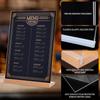 6 шт. L-образная подставка для карточек формата А4, вертикальная секция, рамки для держателей табличек с клейкой лентой на деревянной основе