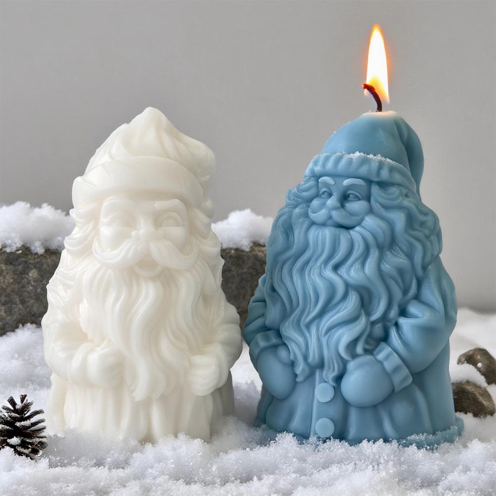 Ароматическая свеча Гипсовые смоляные украшения Формы Формы для свечей в виде Санта-Клауса Силиконовые формы Форма для литья смолы для домашнего декора Сделано