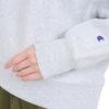 Свитшот с длинным рукавом и круглым вырезом COTTON USA Логотип в одной точке Свитшот с обратным круглым вырезом Повседневный серебристо-серый [Champion] 11,5 унций Плетение(р) Женские CW-Y003
