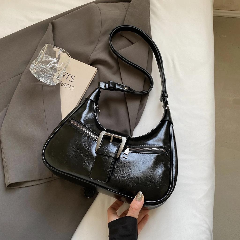 2024 Зимний поясной дизайн Y2K ретро-дизайн маленькая сумка через плечо из искусственной кожи женские модные сумки новая трендовая сумка через плечо