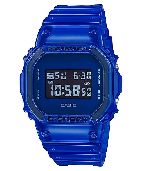 Casio Мужские кварцевые часы G-SHOCK с resin-корпусом, водозащитой 200 м, ударопрочные, с будильником DW-5600SB-2