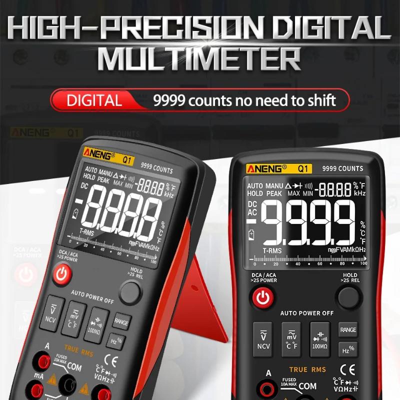 New Professional Smart Multimeter Tester ANENG Q1 Digital Display High Precision Professional True RMS 9999 Counts Auto Range Electrician Tester Tools