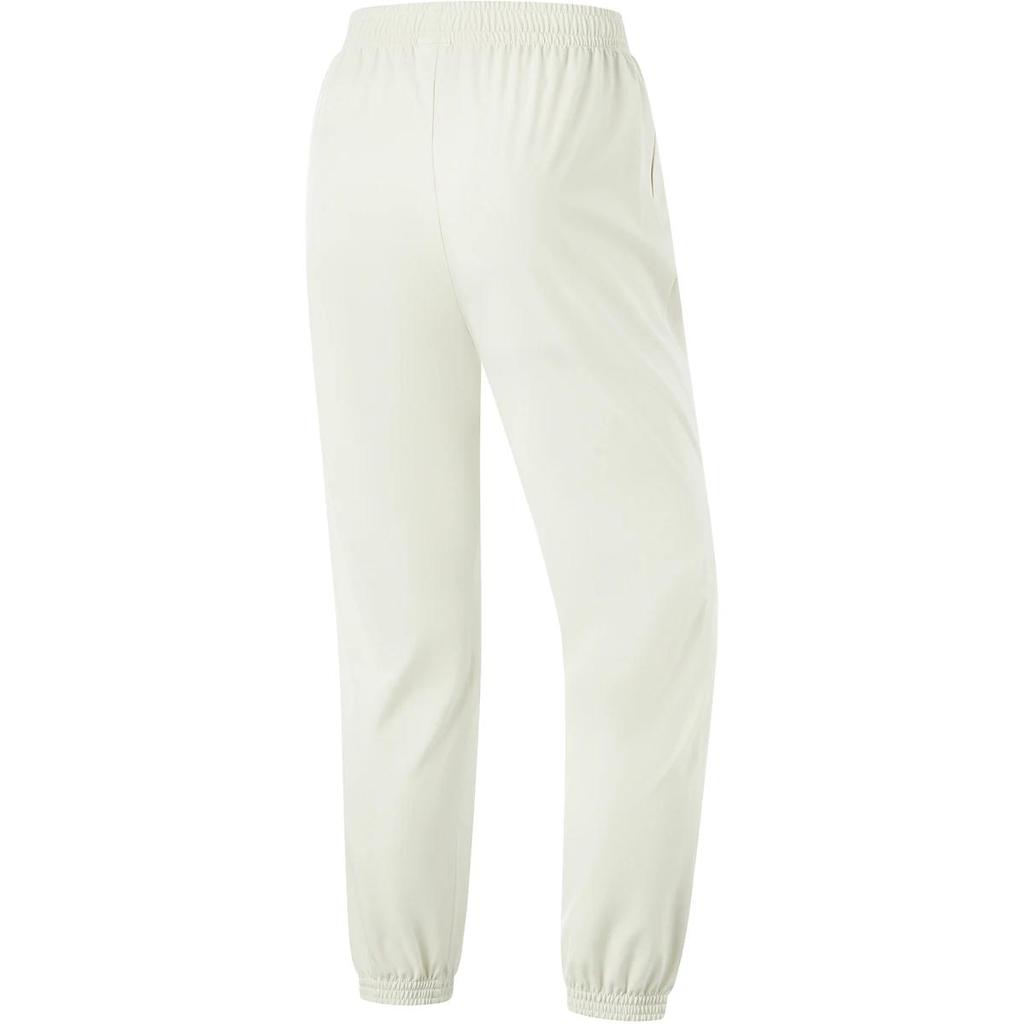 Li Ning Fitness Series однотонные, со средней талией, на шнурке, удобные, дышащие, с манжетами, спортивные длинные брюки женские брюки серебристо-березово-серые AYKU466-3