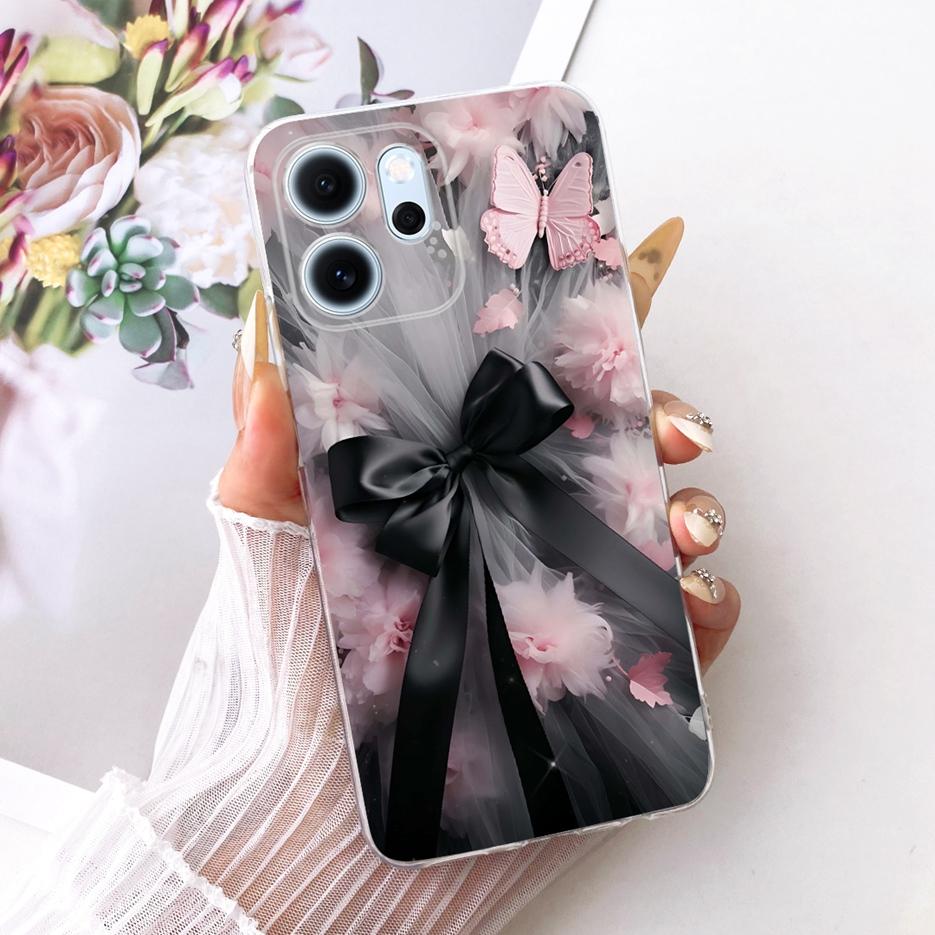 Чехол для Oppo Reno 14 Pro Чехол Reno14 F 5G с рисунком из разноцветных цветов Мягкий тонкий чехол для телефона Для Oppo Reno 14F Reno14 FS Pro Fundas