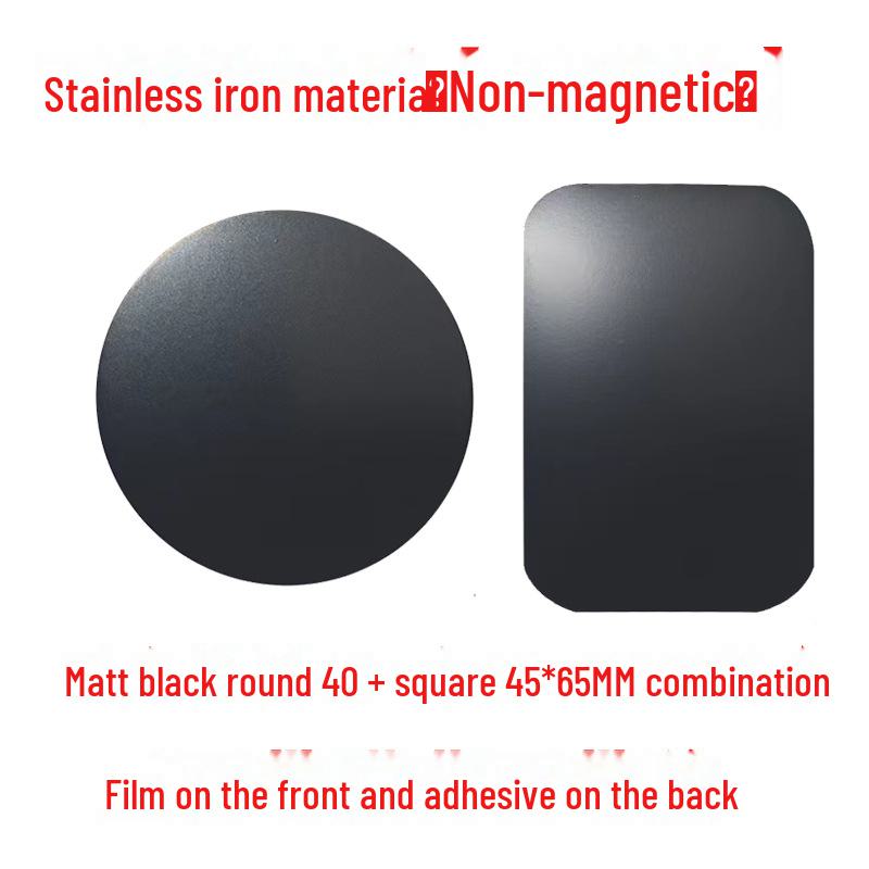 Magnetic Patch Phone Holder: Round & Rectangular Black Magnetic Patches with Adhesive Backing.