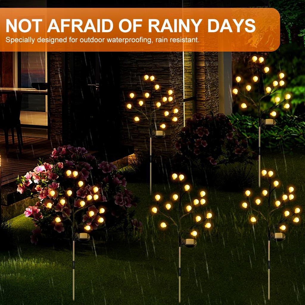 Форма ветки дерева Солнечные садовые декоративные фонари Наружные водонепроницаемые заземляющие фонари Ландшафтные фонари