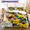 3pcs Neymar1 Design Cover Set - HD Printed Bedding with 1 Cover and 2 Pillowcases - Perfect for Home and Dorm Decor
