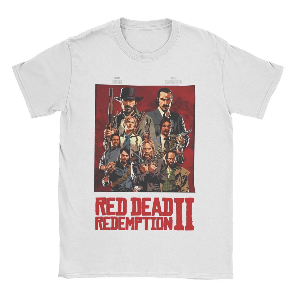 Футболка с принтом Red Dead Redemption Классическая футболка для лета Стиль Хип-хоп Дышащая и стильная Футболка в стиле Харадзюку Streetwear