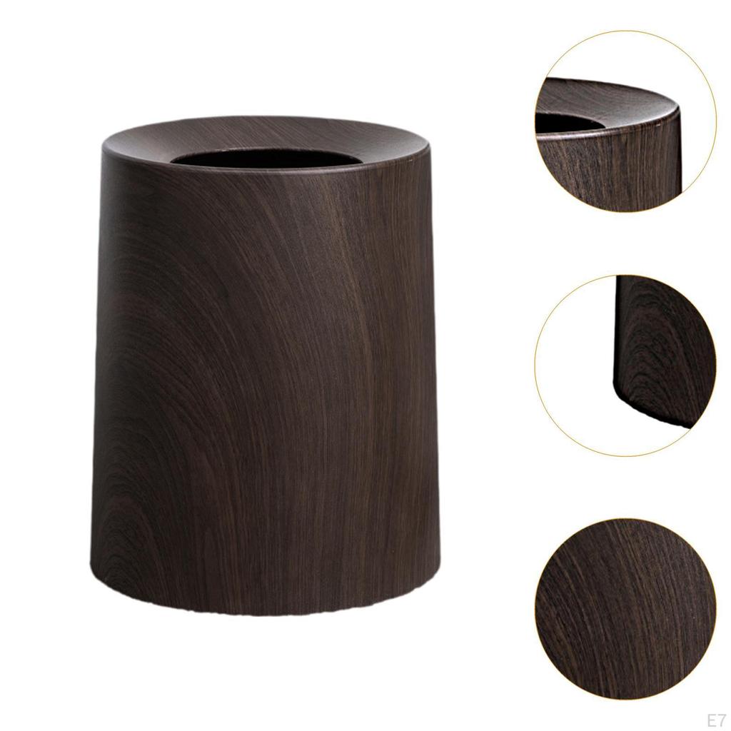 Elegant Wood Grain Waste Bin for Home And Office
