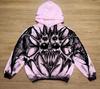 2025 European and American high street retro dark pullover sweater goth retro big 3D printing pattern street wear