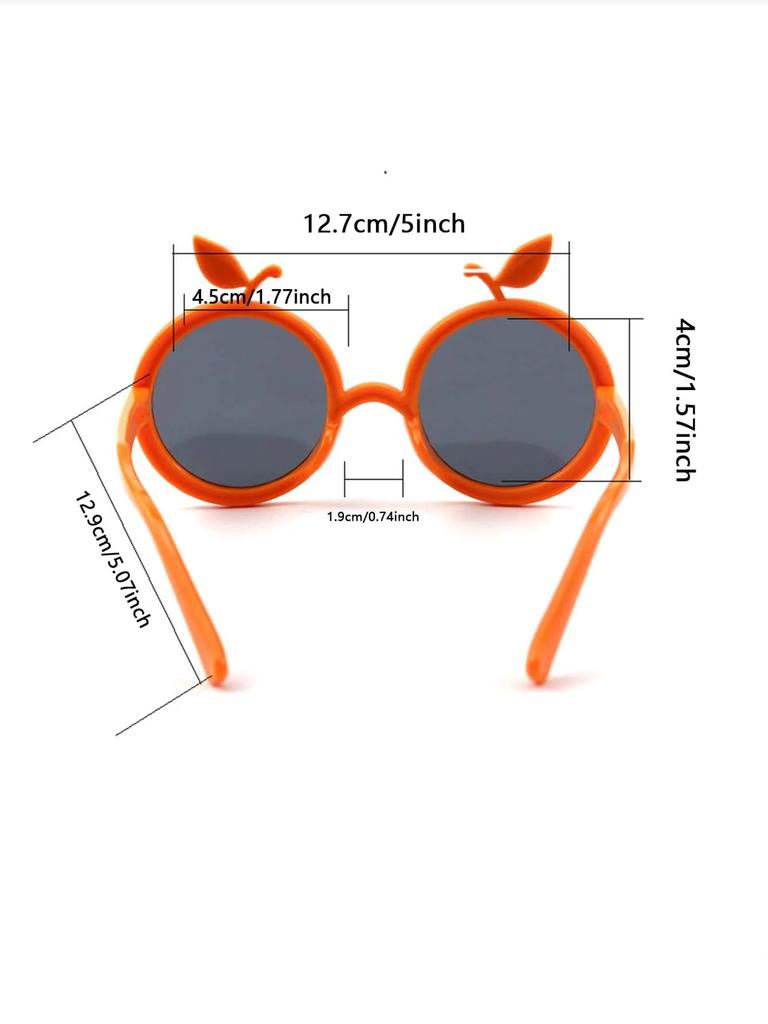 1pc Orange Design Party Glasses, Cartoon Plastic Fruit Design Party Prop Glasses For Party