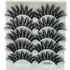 Beauty Eye Makeup Tools Criss-cross Thick Long False Eyelashes Wispies Fluffies 8D Mink Hair